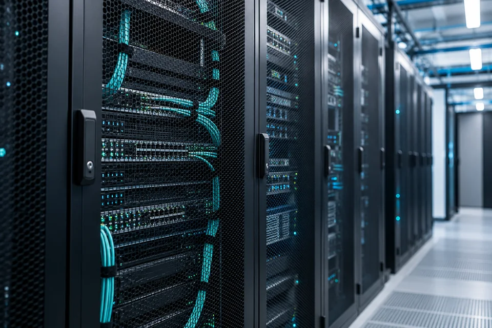 Реалистична сървърна инфраструктура с дискретни статусни светлини